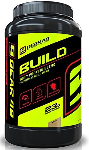 Gear 49 Build - Whey Protein Blend - Supports Post Workout Muscle Growth - Cold Processed for Absorption - Great Taste - Mocha Flavor