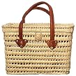 Moroccan Straw Summer Beach / Shopper / Tote Bag 14"x10"x9"