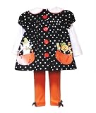 Rare Editions Girls 2-6x Pumpkin And Ghost Legging Set