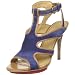 Nine West Women's Chartres T-Strap Dress Sandal,Dark Blue Denim/Natural,7 M US