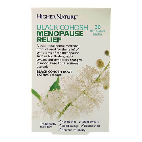 Higher Nature Black Cohosh Menopause Relief 30 