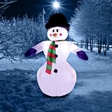 Aufblasbarer Schneemann 240 cm - mit LED-Beleuchtung