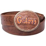 Florida Fossil NCAA Jean Plaque Belt