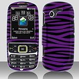 Samsung Gravity 3 T479 Cell Phone Purple/Black Zebra Protective Case Facepl ....