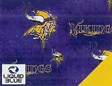 NFL Minnesota Vikings Liq Football Print Fleece Fabric By the Yard
