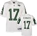 Braylon Edwards Jersey: Reebok White Replica #17 New York Jets Jersey - Medium
