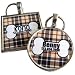 Preppy Plaid with Dog Bone Pet ID Tag