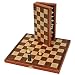 Wood Folding Chess Set with Beveled Edges - 11 1/2" Walnut Board