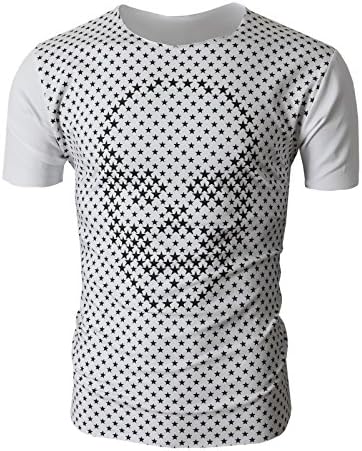 R2P Men's Unique Star Skull Printing. Short-Sleeve T-Shirts WHITE US M/Asia XL (KMTTS0305)