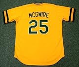 MARK MCGWIRE Oakland Athletics Majestic Cooperstown Throwback Baseball Jersey, 2XL