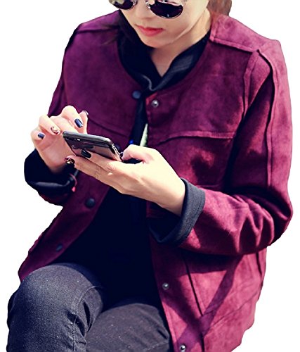 レディース カジュアル 秋物 ジャケット ノーカラージャケット スエードジャケット スーツ レトロ 長袖 アウター ブルゾン ブレザー フェミニン スリム 着こなし コーディネート 上着 ベーシック 定番 おすすめ おしゃれ 上品 OL 通勤 大人カジュアル レジャー デート トラベル 人気色 選べる4色 オリジナルアクセサリー付属 UJA002