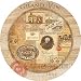 THIRSTYSTONE COASTER SET * NOSTALGIC WINE LABELS