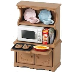 シルバニアファミリー 家具 食器棚・オーブンレンジセット カ-413