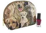 Tapestry Cosmetic/Makeup Bag (Dogs) - Gobelin Style