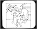 Decorated Mouse Pad with man, black and white, horse, hat, standing, cowboy, equine, animal, house