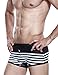 SEOBEAN Mens Low Rise Sexy Stripes Swimwear Boxer Brief Trunks