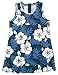 White Hibiscus Fern Girl's Sleeveless Hawaiian Aloha Dress