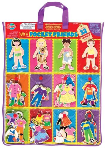 51I8jnJWy%2BL Shure   Mini Pocket Friends Magnetic Wooden Doll Set