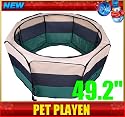 49.2" Large Exercise Puppy Pet Playpen Portable Dog Cat Pet Play Pen Pet Cage Tent Kennel Crate Green