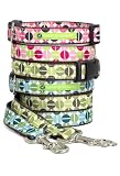 Sodapop Dog Collar - Blue/Green Circles - Small