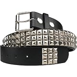 Snap On Punk Studded Leather Belt