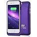 iPhone 6 Battery Case Charger External Battery Backup Charger Case 3500mAh with Kickstand for iPhone 6/6S by Kujian (Purple)