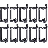 Arlington LV1-10 Low Voltage Mounting Bracket, 1-Gang, Black, 10-Pack