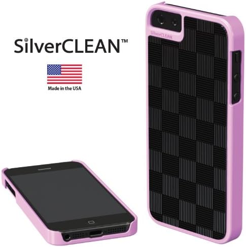 DiG Products - SilverCLEAN (TM) Premium Device Cover, iPhone 5 / 5s Case, Black on Pink with Mother Nature's Antimicrobial (TM) built-in*, Made in the USA