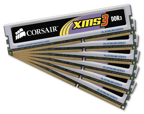Corsair HX3X12G1333C9 12 GB XMS3 6 x 2 GB PC3-10600 1333MHz 240-Pin DDR3 Core i7 Triple Channel Memory Kit