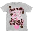 I Love Lucy Chocolate a Girls Best Friend Gray T-Shirt Tee