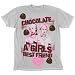 I Love Lucy Chocolate a Girls Best Friend Gray T-Shirt Tee