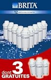 Brita - L14339- Pack 12 cartouches filtrantes dont 3 gratuites technologie Classic-capacité filtration unitaire: 100 à 150 litres