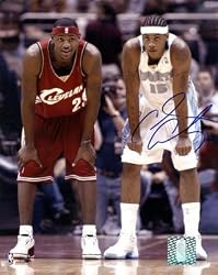 Carmelo Anthony Lebron James Autographed / Signed 8x10 Photo