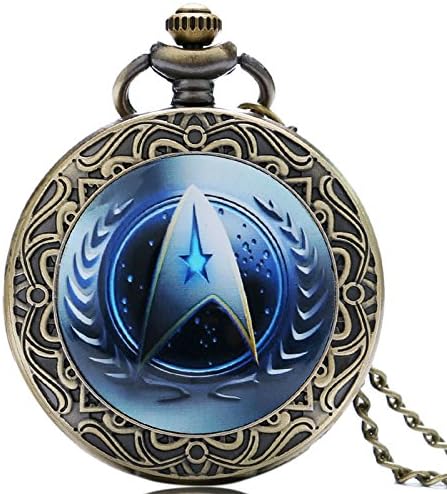 Inspire Jewelry New Arrice Steampunk Design Star Trek Pocket Watch Necklace Gift Quartz Watches 2016 New Year Gift