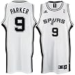 Tony Parker Jersey: adidas White Swingman #9 San Antonio Spurs Jersey