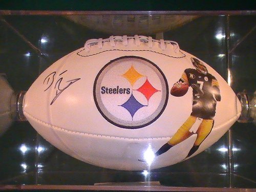 Ben Roethlisberger Signed Autographed Football Pittsburgh Steelers Coa + Hologram w/ Football Holder