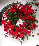 Christmas Full Door Holiday Wreath - Santa Claus