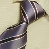 Purple Striped Silk Tie Burgundy Grey Stripes Dad Presents Fashion Silk Neck Tie T7145