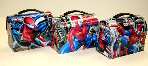  Childrens Spiderman Workmans Carry All Size Lunch Box