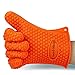 Cool-Shop Heat Silicone BBQ Grill Oven Gloves - Best Heat Protection -Use as BBQ Meat Turner or Oven Mitts-1Pair (Orange)