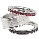 MLB Atlanta Braves Logo Crystal Stacked Ring Set (Size 7)
