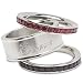Atlanta Braves Logo Crystal Stacked Ring Set