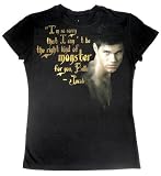 Twilight Saga New Moon Jacob Right Kind of Monster Black Juniors T-shirt