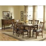 Hillsdale Patterson 7 Pc Dining Set - 4078DTBCRCT7 (Dark Oak / Marble) (See Description)
