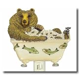 Yukon Thunder Bear in a Tub Nighlight