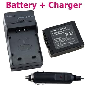 Everydaysource CGR-S006 Battery for Panasonic Lumix DMC-FZ8+ Charger