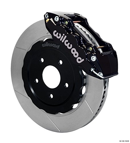 wilwood 140-10226 C6 / C6 Z06 Corvette W6A/ST RACING Front Brake Kit - Black 6-Piston Calipers, PolyMatrix-H Brake Pads & 14