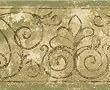 Cream, Sage & Brown Scroll Wallpaper Border