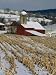 Corn Stubble and Barn in a Wintery Pennsylvania Landscape National Geographic Collect...