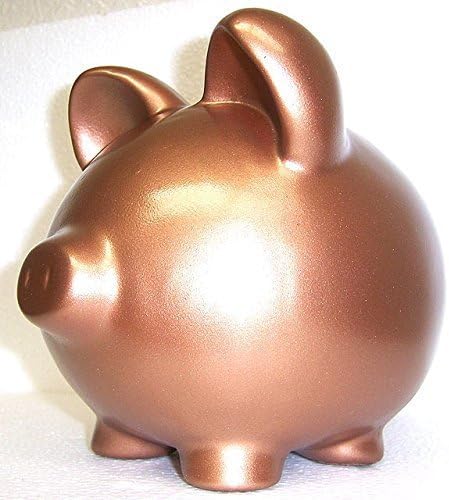Metallic Copper Ceramic Piggy Bank - Custom (10 Inch Custom)